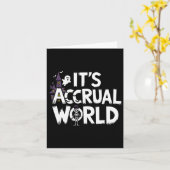 会計士のハロウィン Accrual World デザイン 面白い カード (黄色い花)