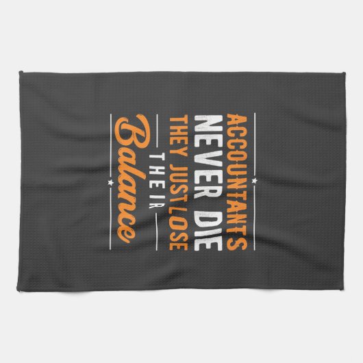 会計士のバランス キッチンタオル (横)