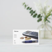 会計士のプロフィールカード 名刺 (スタンド正面)