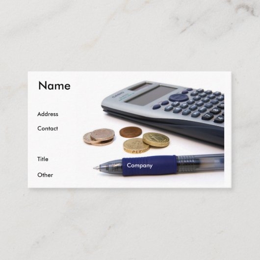 会計士のプロフィールカード 名刺 (正面)