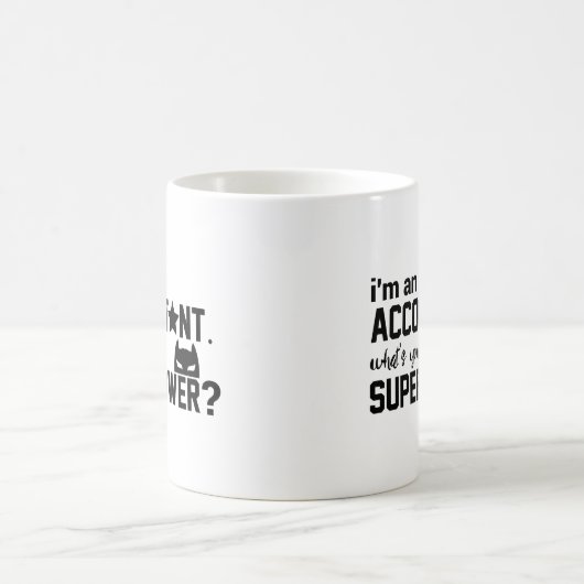 会計士のマグ私は超出力の会計士のギフトです コーヒーマグカップ (中央)
