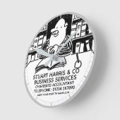 会計士の丸時計 ラウンド壁時計 (傾斜)