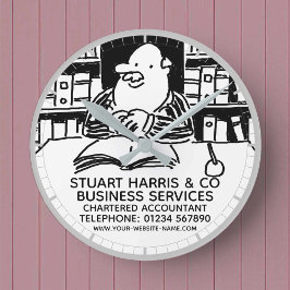 会計士の丸時計 ラウンド壁時計