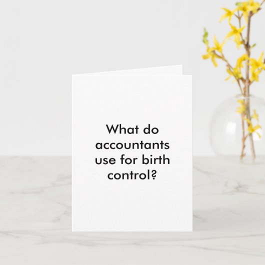 会計士の冗談の挨拶状 カード (黄色い花)