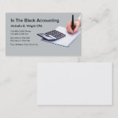 会計士の名刺のテンプレート 名刺 (正面/裏面)