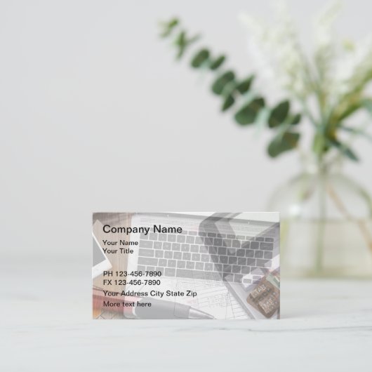 会計士の名刺の背景 名刺 (スタンド正面)