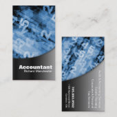 会計士の名刺の黒く及び青数 名刺 (正面/裏面)