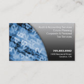 会計士の名刺の黒く及び青数 名刺 (裏面)