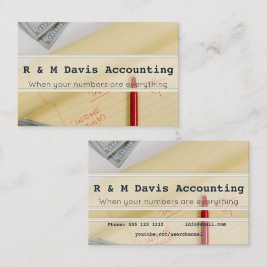 会計士の名刺 名刺 (正面/裏面)