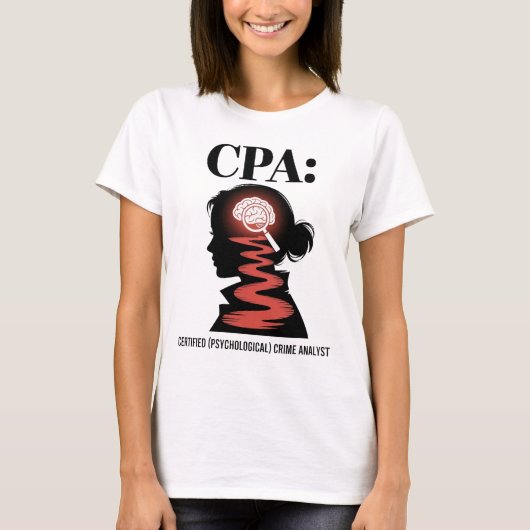 会計士の名探偵 CPA認定犯罪アナリスト Tシャツ (正面)