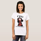 会計士の名探偵 CPA認定犯罪アナリスト Tシャツ (正面フル)