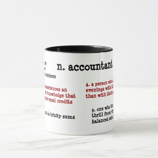 会計士の定義 – 代替およびおもしろい マグカップ (中央)