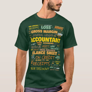 会計士の専門用語Accountant一般に使用される Tシャツ