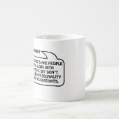 会計士の引用文の泡 コーヒーマグカップ (正面右)