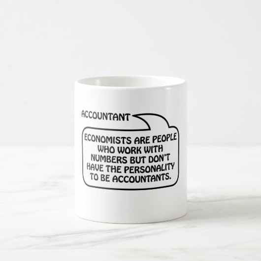 会計士の引用文の泡 コーヒーマグカップ (中央)