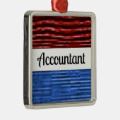 会計士の愛国的なクリスマス装飾 メタルオーナメント (右)