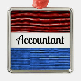 会計士の愛国的なクリスマス装飾 メタルオーナメント
