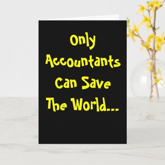 会計士の救世界インスパイアのPUN誕生日のみ カード (黄色い花)