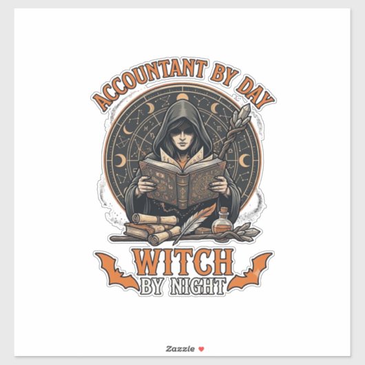 会計士の日ウィッチの夜ハロウィンマジックブック_1 シール (シート)