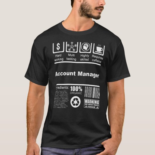 会計士の栄養事実 Tシャツ (正面)