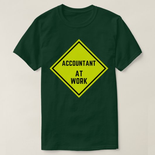 会計士の業務注意書き Tシャツ (デザイン正面)
