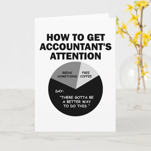 会計士の注意を引く方法何かを壊す カード (黄色い花)