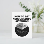 会計士の注意を引く方法何かを壊す ポストカード (スタンド正面)