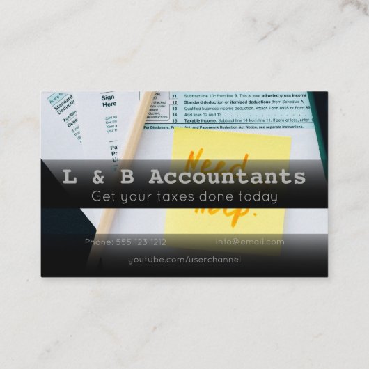 会計士の税準備名刺 名刺 (裏面)