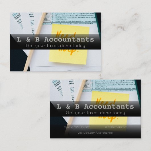 会計士の税準備名刺 名刺 (正面/裏面)