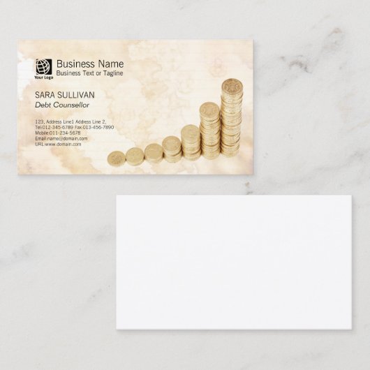 会計士の簿記係マネースタック 名刺 (正面/裏面)