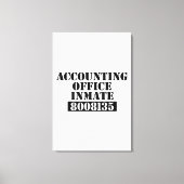 会計士の衣装会計事務所の被収容者 キャンバスプリント (正面)