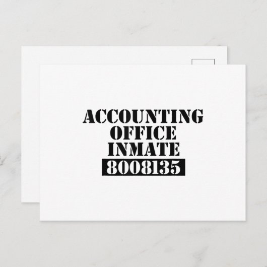 会計士の衣装会計事務所の被収容者 案内ポストカード (正面/裏面)