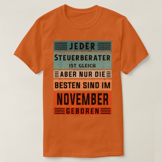 会計士の誕生日11月生まれ会計士 Tシャツ (デザイン正面)