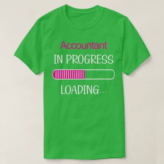 会計士の読み込み中1 Tシャツ (デザイン正面)