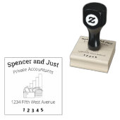 会計士の財務、伝統的フォント ラバースタンプ (押印)