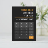 会計士の退職パーティー 招待状 (スタンド正面)