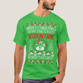 会計士の醜いセーターのワイシャツからのメリークリスマス Tシャツ (正面)