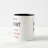 会計士はおもしろいなオフィスのユーモアの発言に動力を与えます ツートーンマグカップ (中央)