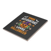 会計士はハロウィンのかぼちゃを愛する デザイン タイル (側面)