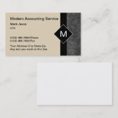 会計士はモノグラムの名刺を整備します 名刺 (正面/裏面)