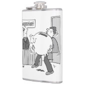 会計士は巨大なピギー銀行と顧客を持っている フラスク (左)