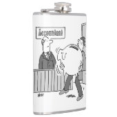 会計士は巨大なピギー銀行と顧客を持っている フラスク (右)