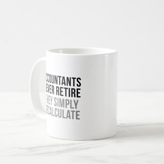 会計士は決して退職しません コーヒーマグカップ (正面左)