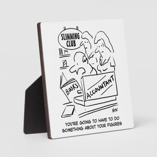 会計士は痩身クラブで本をチェックする。おもしろい フォトプラーク (正面)