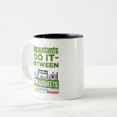 会計士は表計算の会計士の間でそれをする ツートーンマグカップ (正面左)
