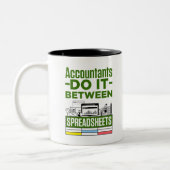 会計士は表計算の会計士の間でそれをする ツートーンマグカップ (左)