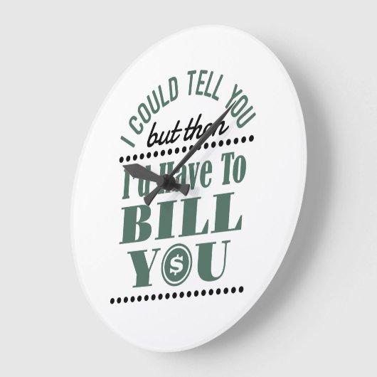 会計士は言えるけどビルは僕が持ってる ラージ壁時計 (傾斜)