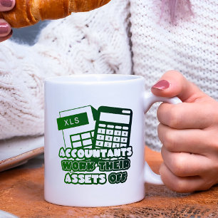 会計士は資産を消し去おもしろいる コーヒーマグカップ