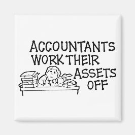 会計士は資産を磁石から取り出す マグネット