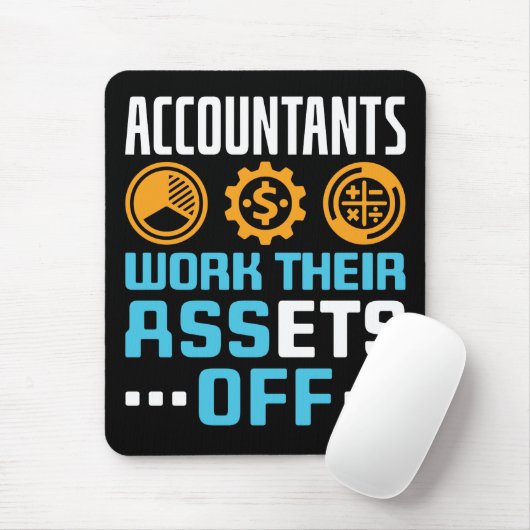 会計士はCPAから資産を取りおもしろい出す マウスパッド (マウス)